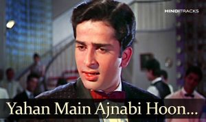 Yahan Main Ajnabee Hoon hindi lyrics
