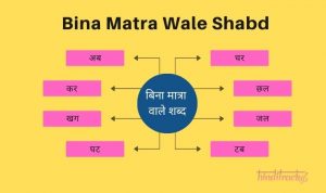 Bina Matra Wale Shabd Hindi Mein